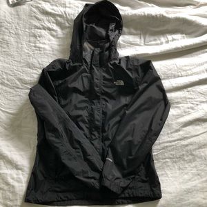 Women’s Black North Face Rain Jacket Coat